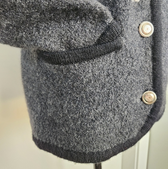 Boiled Wool Sheep Cardigan Coat - Picture 8 of 14